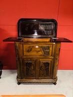 Vintage houtsnijwerk barkast barmeubel drankenkast, Antiek en Kunst, Ophalen