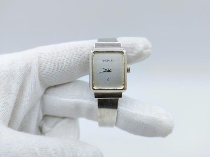 Zilveren horloge, Splendid, 15.5 cm., Antiek en Kunst, Antiek | Goud en Zilver, Zilver, Verzenden