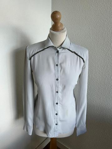 Patrizia Pepe maat 40 zilvergrijze blouse NIEUW 2471 beschikbaar voor biedingen