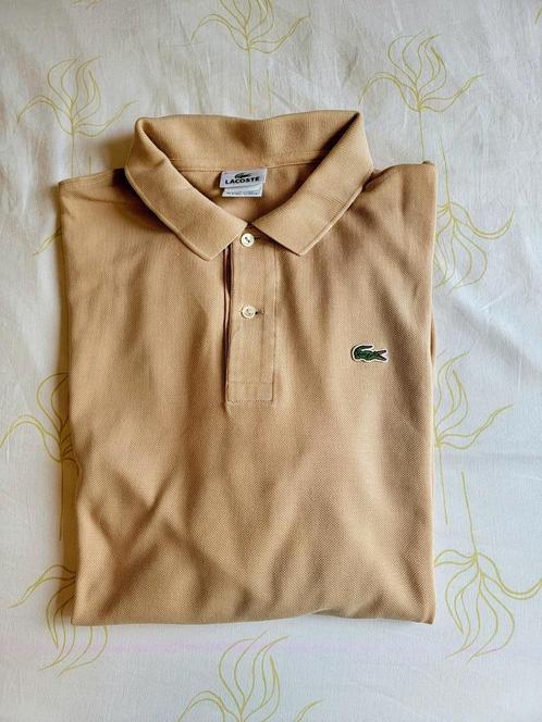 Beeldschone, originele, licht bruine Lacoste polo, XXXL Fr.8, Kleding | Heren, Polo's, Zo goed als nieuw, Overige maten, Bruin