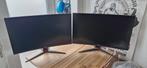 2x Curved AOC 27" beeldscherm., Gebruikt, Curved, Full HD, 60 Hz of minder