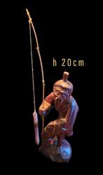 Houten Japanse Visser - Handgesneden Beeldje, Antiek en Kunst, Ophalen of Verzenden