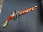 flintlock pistool replica, hout en versierd metaal, Ophalen of Verzenden, Gebruikt