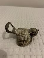 Flesopener Vintage zilverkleurige metalen vogel, Ophalen of Verzenden