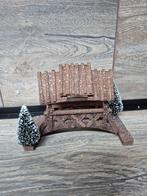 Kerstdorp prachtige houten brug kersthuisjes, Diversen, Kerst, Ophalen of Verzenden, Zo goed als nieuw