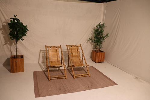 2x bamboe stoel #39, Tuin en Terras, Tuinsets en Loungesets, Zo goed als nieuw, Tuinset, Overige materialen, 2 zitplaatsen, Stoel