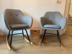 Schommelstoel grijs stof twee stuks, Huis en Inrichting, Ophalen, Zo goed als nieuw, Eén, Stof