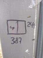 Hardhouten schuifpui, Ophalen of Verzenden, Schuifdeur, Glas, 120 cm of meer