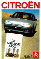 Folder Citroen AX GT 1987 (modeljaar 1988), Gelezen, Citroën, Ophalen of Verzenden