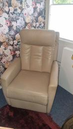Grijze leren relaxstoel - Comfortabel!, Ophalen, Gebruikt, 75 tot 100 cm, Modern