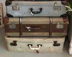 Brocante oude koffers - koffer - koffertjes - hutkoffer, Sieraden, Tassen en Uiterlijk, Koffers, Overige materialen, Gebruikt