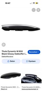 Dakkoffer te huur skikoffer Thule 320 liter glossy black, Auto diversen, Dakkoffers, Ophalen of Verzenden, Gebruikt