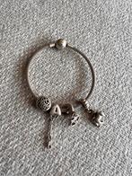 Pandora mesh armband inclusief charms, Verzenden, Gebruikt, Zilver