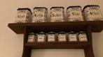Nostalgisch rek met potten, Ophalen, Zo goed als nieuw