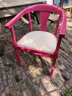 Roze houten stoel, Huis en Inrichting, Ophalen, Gebruikt, Overige kleuren, Hout