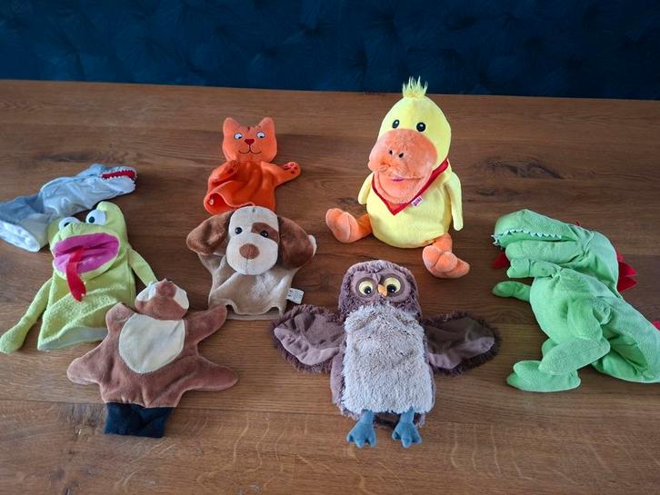 Diverse handpoppen, Kinderen en Baby's, Speelgoed | Knuffels en Pluche, Gebruikt, Overige typen, Ophalen of Verzenden