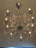 Grote zware ovalen metalen kroonluchter., Huis en Inrichting, Lampen | Kroonluchters, Ophalen, Zo goed als nieuw, Metaal