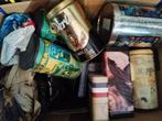 Antieke/ vintage  doos met blikken en keramiek, Ophalen, Gebruikt, Thee, Pickwick