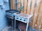 Gasbarbecue bakplaat en rooster op gas, Gebruikt, Ophalen of Verzenden