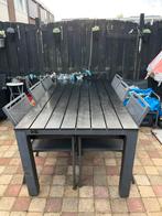 Tuinset voor 6 personen, Tuin en Terras, Ophalen, Gebruikt, Rechthoekig, Metaal
