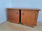 Vintage nachtkastjes 2x hout eventueel met glasplaat, Ophalen, Zo goed als nieuw, Minder dan 45 cm