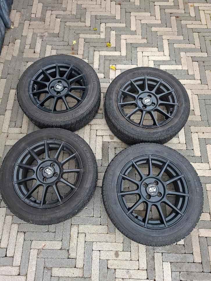 O.Z velgen zwart 4x100 16 inch, Auto-onderdelen, Banden en Velgen, Velg(en), Winterbanden, 16 inch, 205 mm, Ophalen