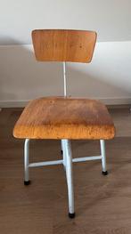 Vintage schoolstoel/ bureaustoel, Huis en Inrichting, Bureaustoelen, Ophalen, Gebruikt, Wit, Bureaustoel