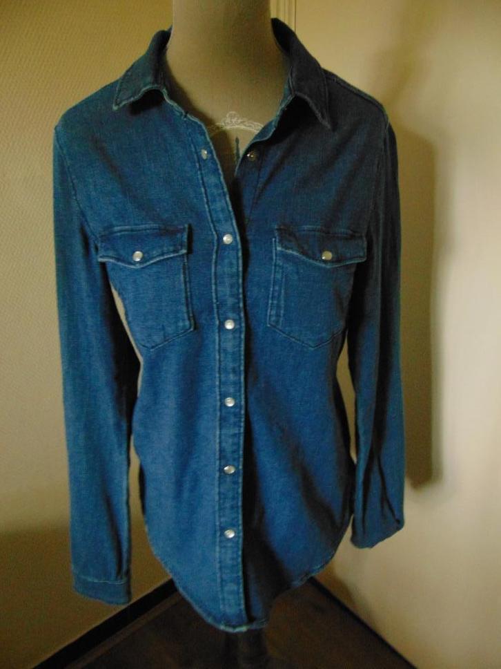 Jeans blouse in prima staat, Kleding | Dames, Blouses en Tunieken, Gedragen, Maat 38/40 (M), Blauw, Ophalen of Verzenden