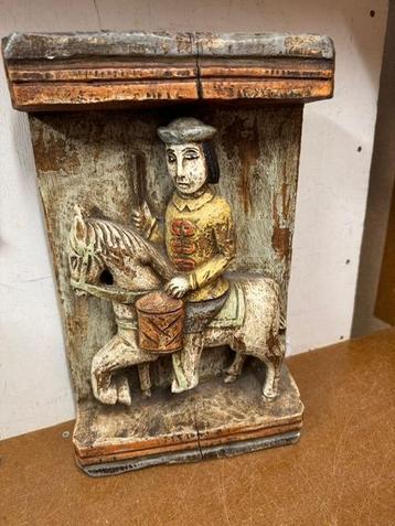 Houten Wanddecoratie Ruiter met Trommel beschikbaar voor biedingen