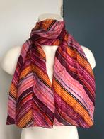 Dunne zijde paars roze oranje gestreepte kleurrijke sjaal, Kleding | Dames, Mutsen, Sjaals en Handschoenen, Ophalen of Verzenden