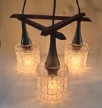Zeldzame Scandinavische Hanglamp, Huis en Inrichting, Lampen | Hanglampen, Ophalen of Verzenden, Zo goed als nieuw, Glas, Minder dan 50 cm