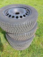 Winterbanden 205/60 R16 met stalen velgen, Auto-onderdelen, Banden en Velgen, Ophalen, Gebruikt, 16 inch, Banden en Velgen