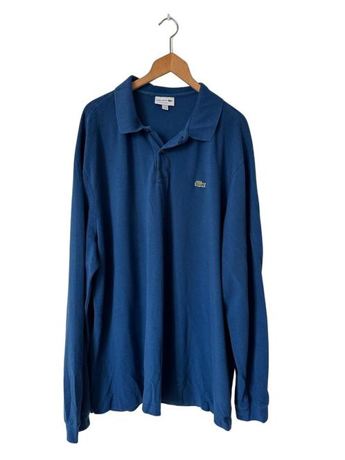 Lacoste shirt lange mouw 4XL, Kleding | Heren, T-shirts, Zo goed als nieuw, Overige maten, Blauw, Ophalen of Verzenden