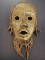 Oud bronzen Afrikaans masker., Antiek en Kunst, Ophalen of Verzenden