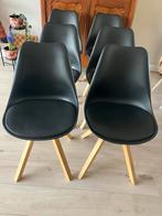 6 Leen Bakker Senja Eetkamerstoelen - prijs voor alle 6!, Huis en Inrichting, Ophalen, Kunststof, Zwart, Zo goed als nieuw