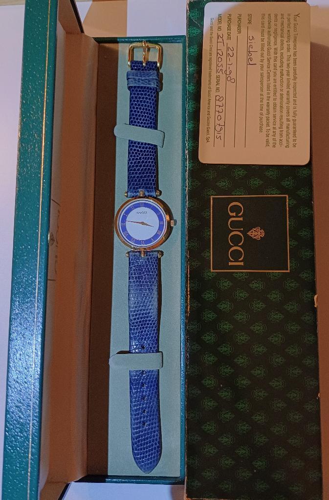Vintage Gucci horloge, Sieraden, Tassen en Uiterlijk, Horloges | Dames, Gebruikt, Polshorloge, Overige merken, Leer, Ophalen