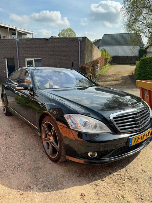 Mercedes S-Klasse 55, Lang AUT 2005 Zwart, Auto's, Mercedes-Benz, Particulier, S-Klasse, ABS, Achteruitrijcamera, Adaptive Cruise Control