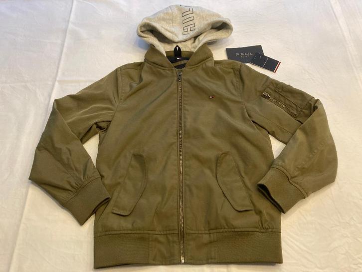 Tommy hilfiger herfst jas tussenjas groen jongen maat 140!, Kinderen en Baby's, Kinderkleding | Maat 140, Zo goed als nieuw, Meisje