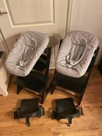 🧡1of2 Zwart Stokke Tripp Trapp Newborn & Babyset 💚, Ophalen, Gebruikt, Meegroeistoel, Gordel(s)