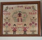 Antieke Merklappen 1864, Ingelijst, Ophalen