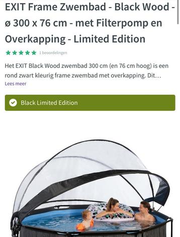 Exit frame zwembad rond 300 cm met overkapping en filterpomp beschikbaar voor biedingen