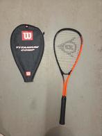 Squash Racket Dunlop met Hoes, Ophalen of Verzenden, Gebruikt, Racket, Met hoes