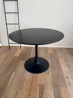 Tafel rond zwart Essen, doorsnee 100 cm., Ophalen, Zo goed als nieuw