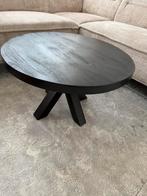 Mangohouten ronde salontafel spinpoot 70 cm, Ophalen, 50 tot 100 cm, Rond, 50 tot 100 cm