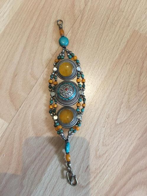 Vintage mooie Tibeten oude zilveren armband, Sieraden, Tassen en Uiterlijk, Armbanden, Gebruikt, Zilver, Ophalen of Verzenden