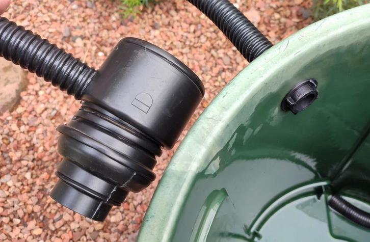 Nature Regenton aansluitset 50/80mm met of zonder regenton, Tuin en Terras, Regentonnen, Gebruikt, Kunststof, 75 tot 150 liter