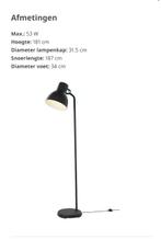 Staande lamp Hektar Ikea, donkergrijs, Huis en Inrichting, Lampen | Vloerlampen, Ophalen, Zo goed als nieuw, Industrieel, 150 tot 200 cm