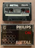 Zeldzaam vintage Philips METAL C60 1979 cassettebandjes RARE, Cd's en Dvd's, Cassettebandjes, Gebruikt, 2 t/m 25 bandjes, Ophalen of Verzenden