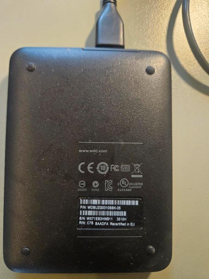 1TB Externe Harde Schijf - WD Elements, Computers en Software, Harde schijven, Gebruikt, Server, Extern, HDD, USB, Ophalen of Verzenden