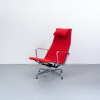 2 Vitra Eames Ea124 fauteuil Rood Hopsak Chroom Nieuwstaat, Huis en Inrichting, Ophalen of Verzenden, Zo goed als nieuw, 75 tot 100 cm